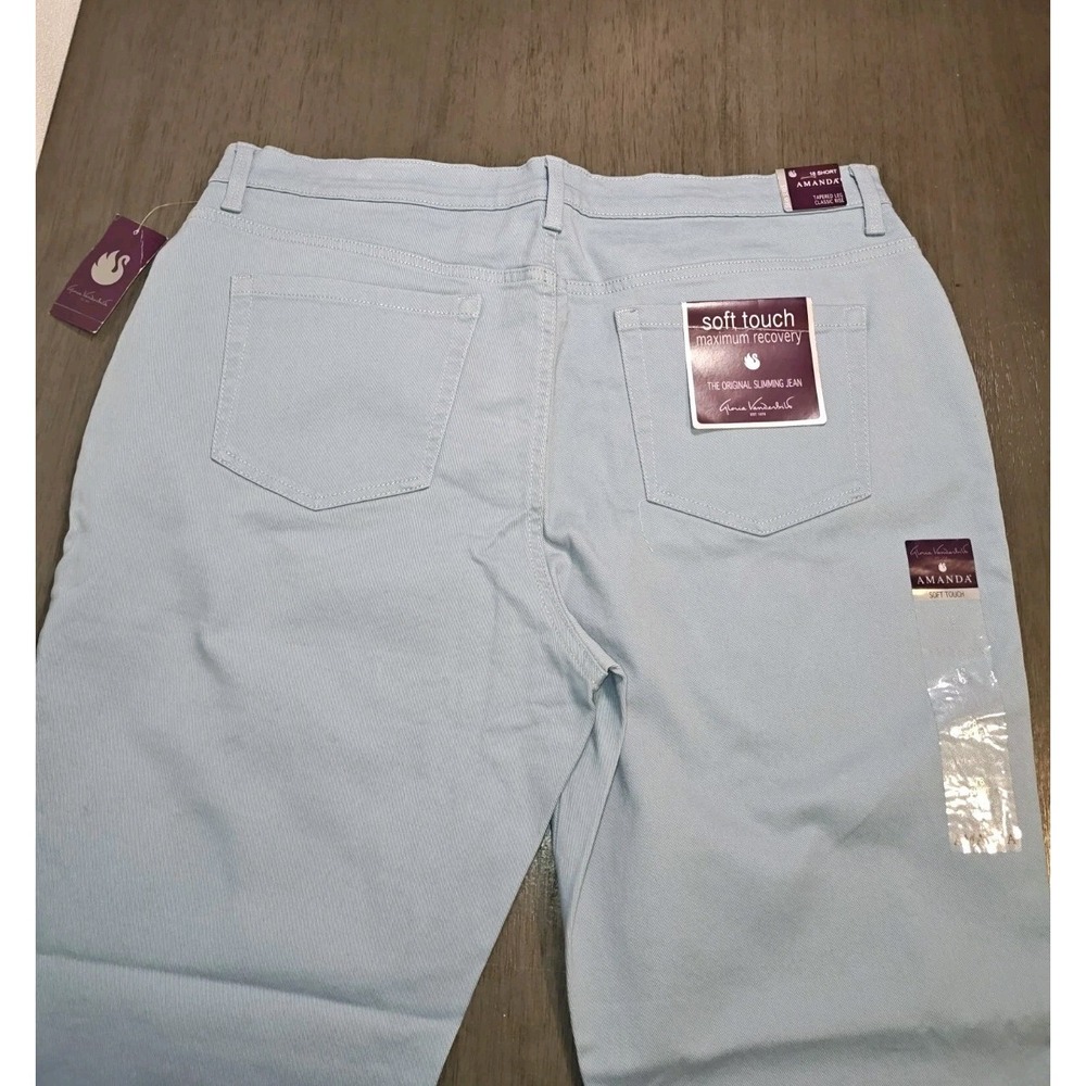 Gloria Vanderbilt Amanda Jeans Womens 18 Short Light Blue Tapered Leg Classic... - Picture 5 of 16